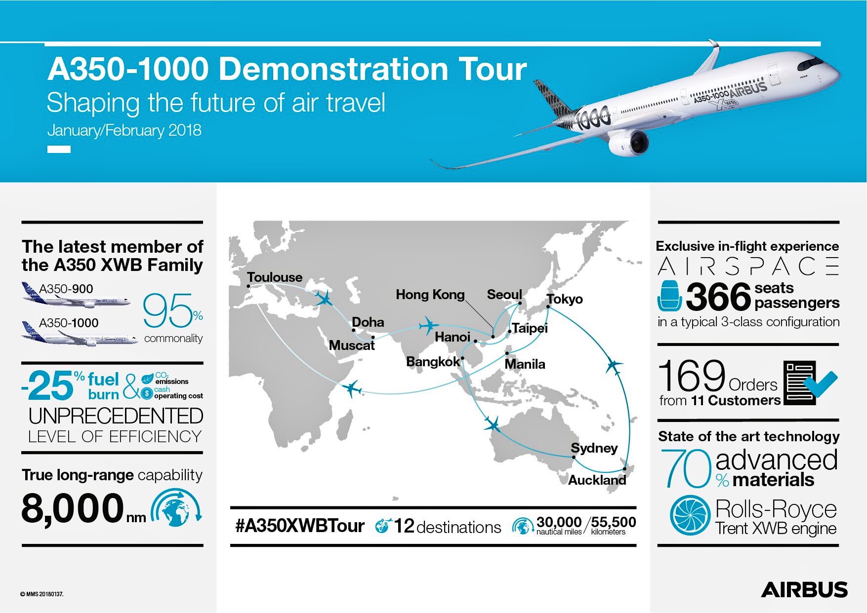 A350 1000 схема салона