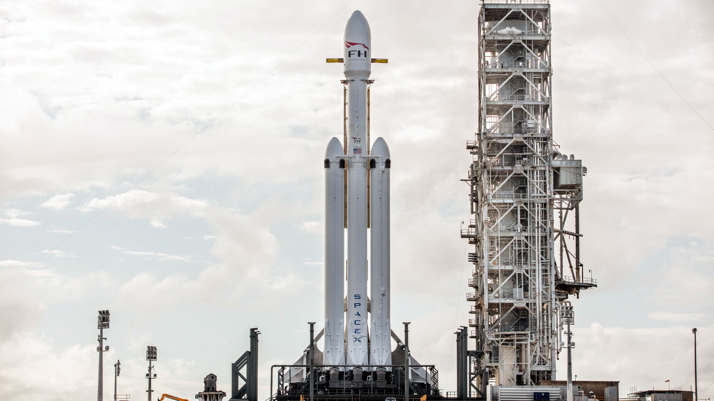 Most powerful rocket SpaceX Falcon Heavy ready for launch from Kennedy
