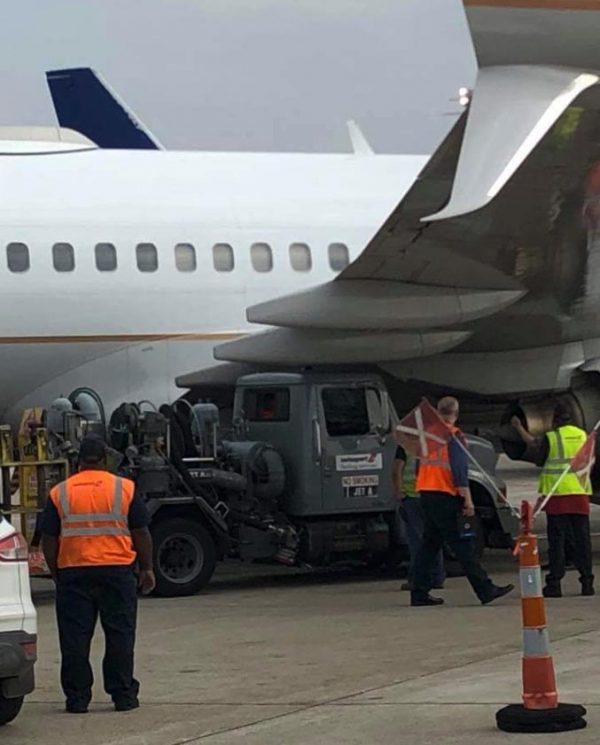 ALERT A fuel tank collided with a United Boeing 737 on the ground at