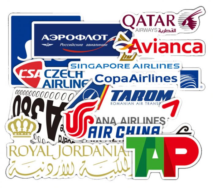 Airlines logos stickers - AIRLIVE