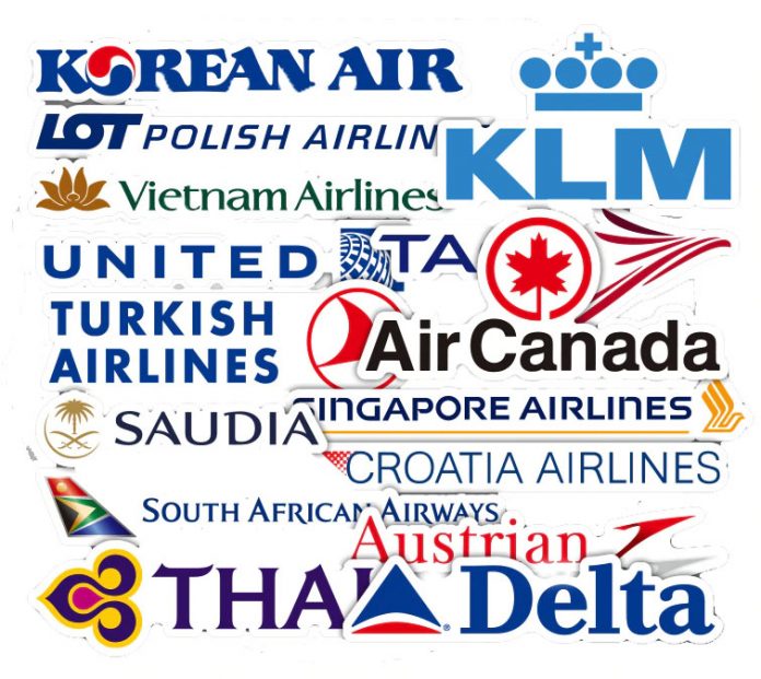 Airlines logos stickers - AIRLIVE