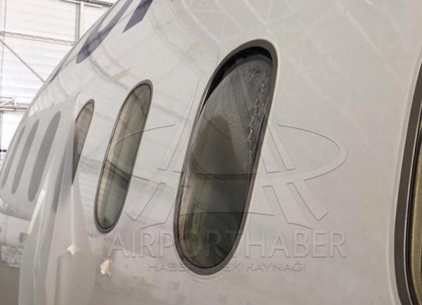 A window of a brand new Turkish Airlines Boeing 787-9 has melted during ...