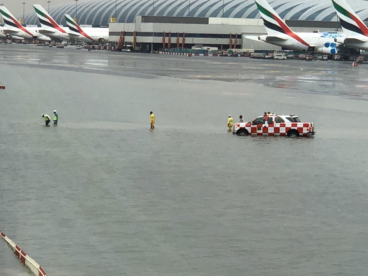 Flights delayed or cancelled today at Dubai airport due to flooding