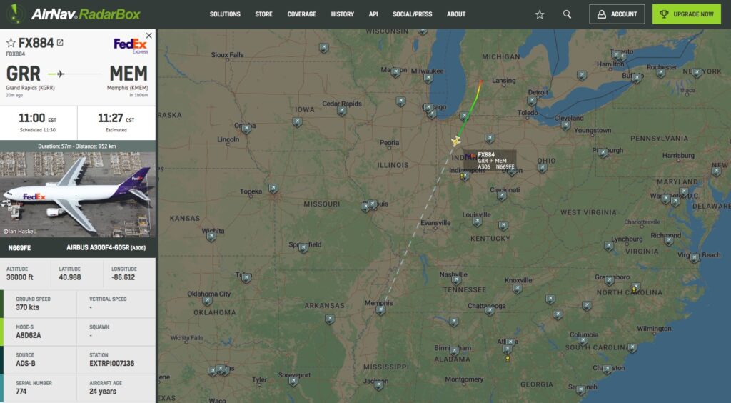 First aircraft with vaccine departed Grand Rapids airport for