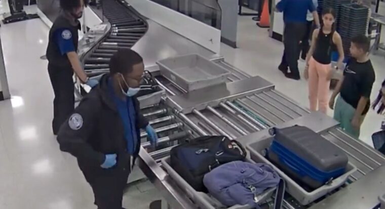 TSA Agents caught on CCTV stealing hundreds of dollars in cash from ...