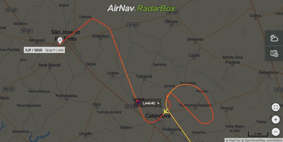 LATAM Brasil A320 at Sao Jose Do Rio Preto on Nov 14th 2023, nearly landed  on wrong airport - AeroInside