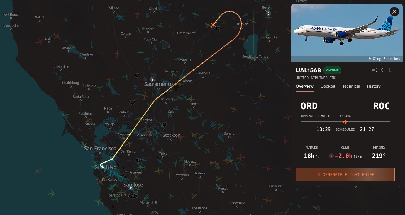 United flight UA1568 is declaring an emergency and